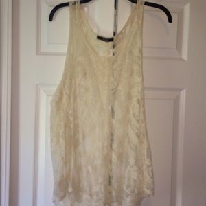 Cream lace tank size medium